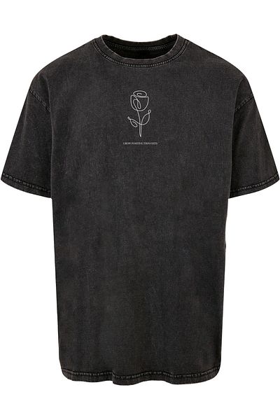 Merchcode Herren Spring - Tulip Flower Acid Washed Heavy Oversized Tee