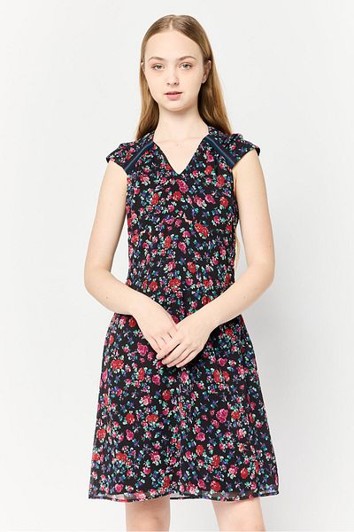 Harmont & Blaine Women Floral Print Mini Dress, Multicolor
