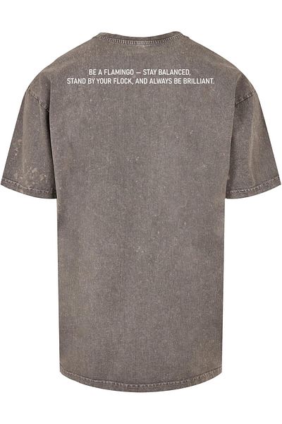 Merchcode Herren Flamingo Acid Washed Heavy Oversized Tee