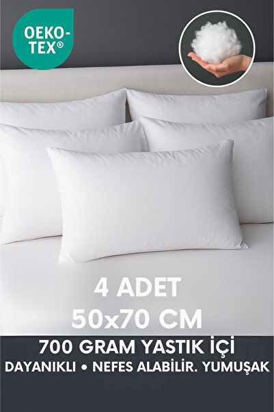 Yamesa 50x70 cm 4 komada Jastuk – 100% silikonsko vlakno, 700 grama, mekano, ...