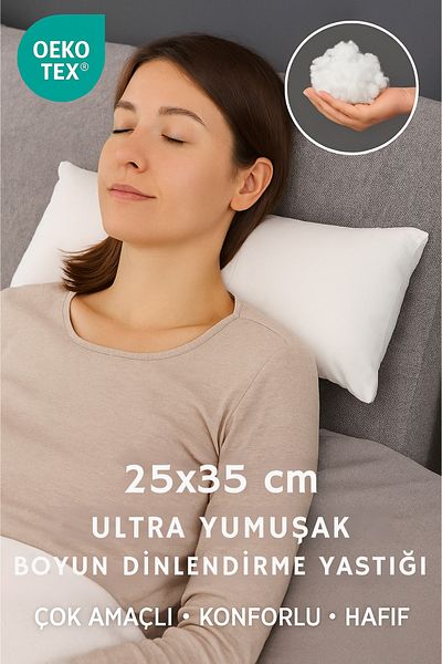 Yamesa Ultra Soft 25X35 cm Neck Pillow – 100 Gr Lightweight, Multi-Purpose Support Cushion