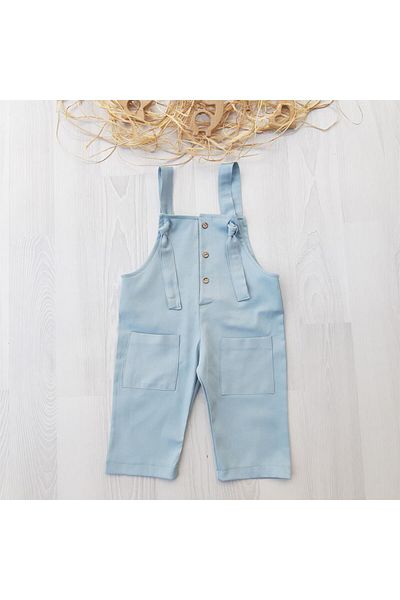 ikokokids Salopetă verde pentru blugi cu bretele pentru bebeluși