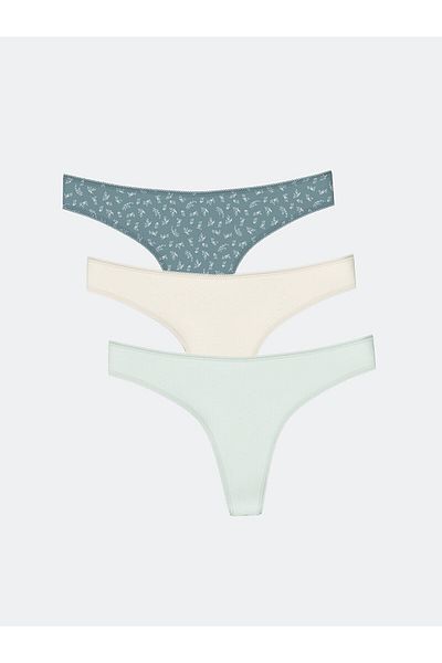LC Waikiki Chiloți tanga imprimați Pachet 3
