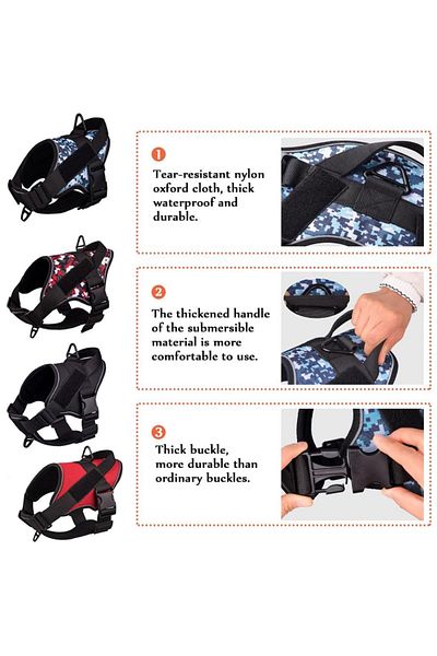 REDz Accessories Ham Guardian, Mâner de control, Mărime M, pentru câini, Textil dens, Roșu