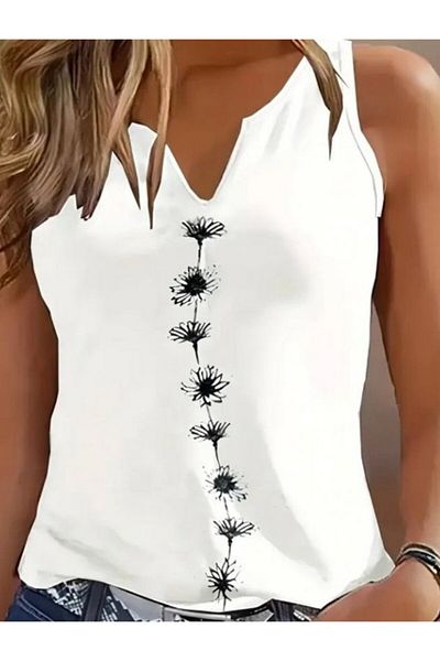 Simala Women's Strappy Sleeveless Patterned Blouse