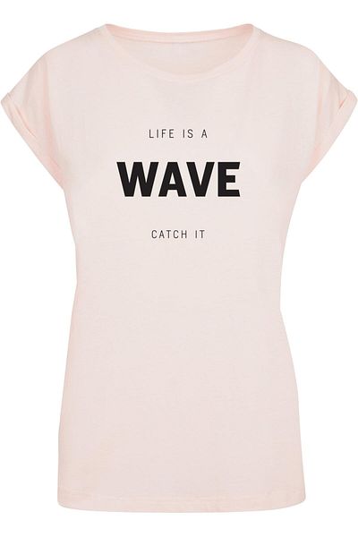 Merchcode Damen Ladies Summer - Life Is A Wave T-shirt