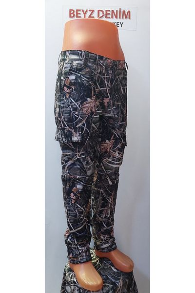 BeyzDenim Summer Forest Pattern Camouflage Super Micro En . Boy Lycra Water Repellent Slim Plus Size Cargo Pants