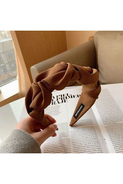 REDz Accessories Hoop Headband, Trendy Model, Textile, Brown
