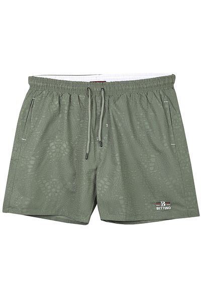 tambattal Men's Plus Size Swim Shorts Seersucker Printed