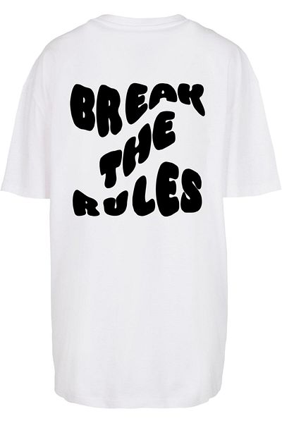 Merchcode Damen Ladies Break The Rules Oversized Boyfriend Tee