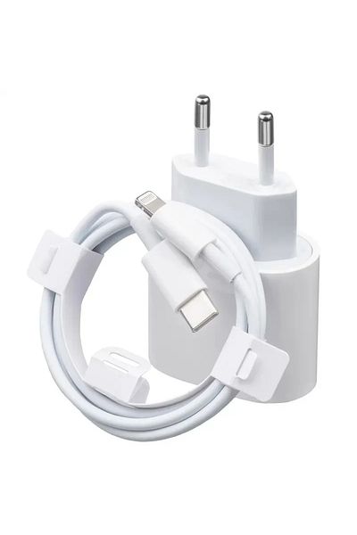 SmartGSM Set Fast Charge SmartGSM pentru iPhone Adaptor priza 20W + Cablu Lightning 1m