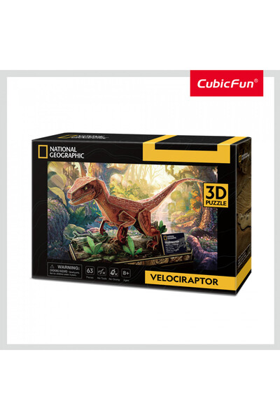 Cubic Fun - 3D Velociraptor Puzzle 63 Pieces