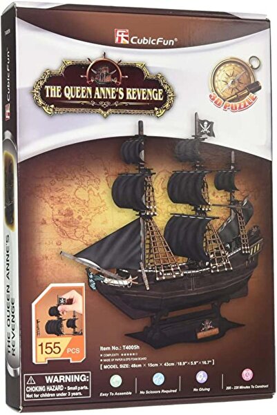 Cubic Fun 3D 155 Pieces the Queen Anne’S Revenge Ship