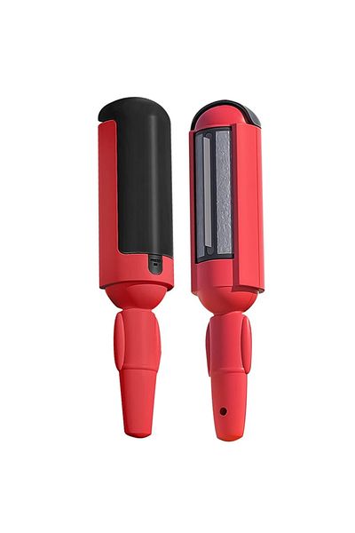REDz Accessories Perie pentru îndepărtarea părului de animale, rezervor de presare, formă ovală, roșie