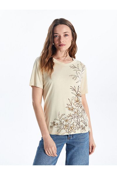 LC Waikiki Crew Neck Floral Women's T-Shirt