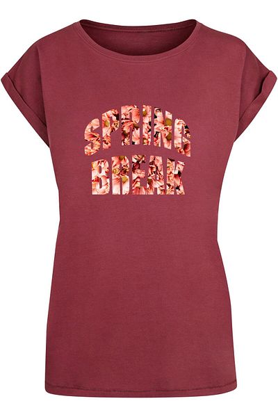 Merchcode Damen Ladies Spring Break 1 Extended Shoulder Tee