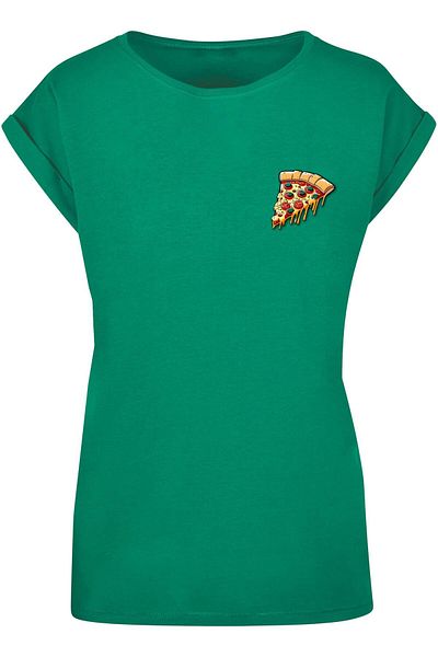 Merchcode Damen Ladies Pizza Comic Extended Shoulder Tee