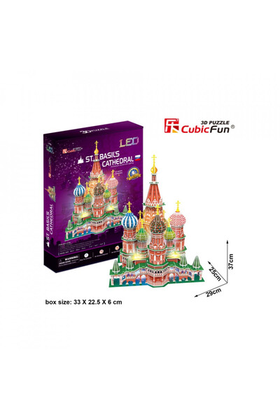 Cubic Fun - 3D Led Puzzle St. Basil Cathedral 224 Pieces