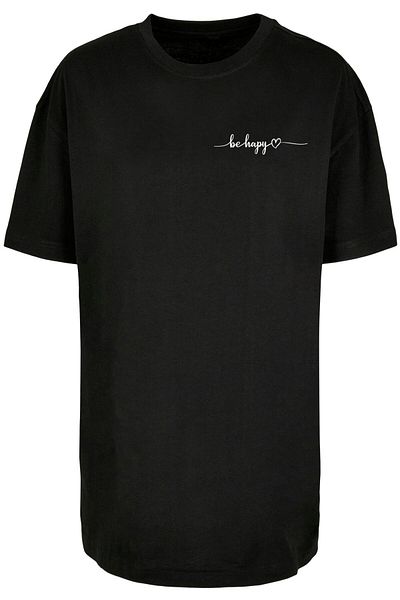 Merchcode Damen Ladies Be Happy Oversized Boyfriend Tee