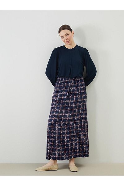 LC Waikiki Patterned Women's Skirt with Elastic Waist