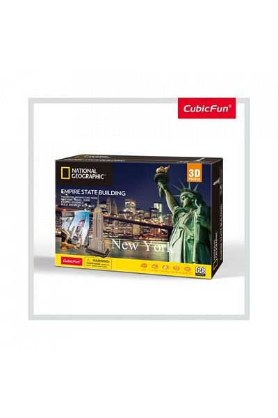 Cubic Fun Cubic Fun - Puzzle 3D + Broșură - Empire State Building 66 de piese