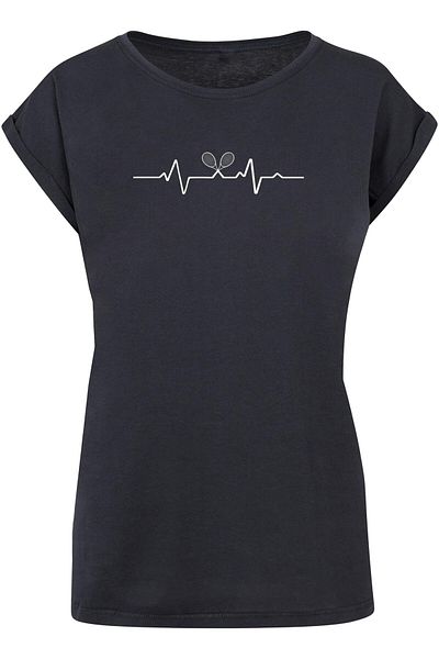 Merchcode Damen Ladies Tennis Beats Extended Shoulder Tee