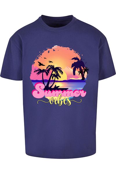 Merchcode Herren Summer Vibes Sunset Heavy Oversized Tee