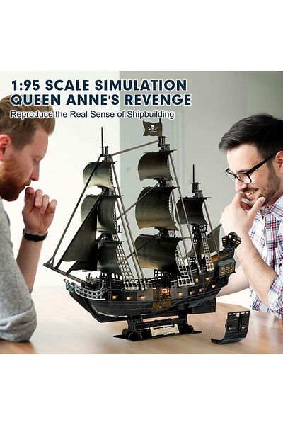 Cubic Fun - 3D Puzzle Led Queen Anne Ship 293 Pieces