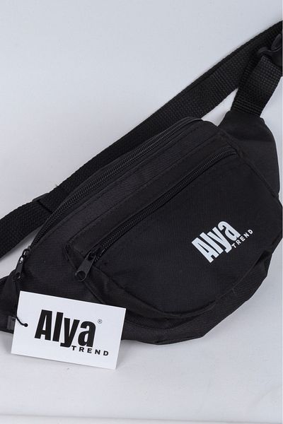 Alya trend Unisex Μαύρη τσάντα ώμου και μέσης με λουράκι δύο τμημάτων