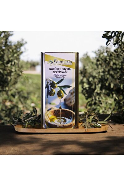 SAİM USTA YENİ HASAT Soğuk Sıkım Natürel Sızma Zeytinyağı 5Lt PREMİUM 0,4 Asit