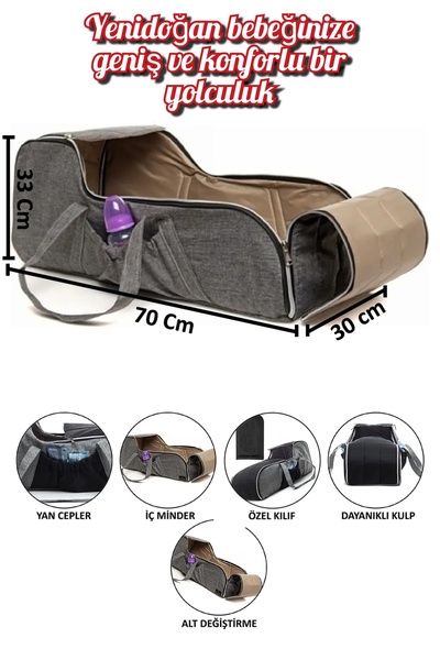 Avşar Baby Portbebe Bebek Taşıma Çantası Leke Tutmaz Su Geçirmez Silinebilir