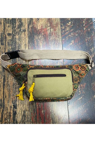 Street Bag حقيبة خصر للسفر اليومي بوهيمية عرقية أصيلة متعددة الجيوب مقاومة للماء
