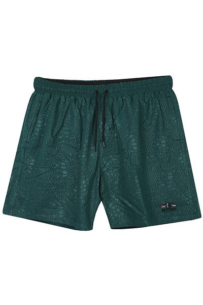 tambattal Men's Plus Size Swim Shorts Seersucker Printed