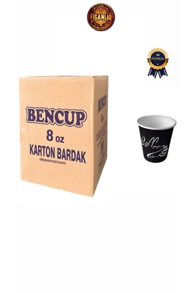 figanlar ambalaj 8 Öz Siyah Desenli Karton Bardak 4000 Adet Espresso Coffee Bardak 2 Koli