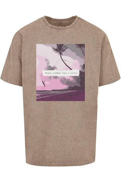 Merchcode Herren Summer - Every Summer Has A Story Acid Washed Oversize Tee
