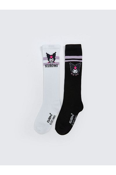 LC Waikiki Kuromi Patterned Girl's Knee Socks 2 Pack