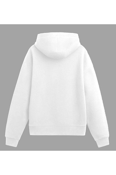 Edizen Pantone 2025 Mocha Mousse Color of the Year Hoodie Unisex Oversize 100% Cotton White Hooded Sweatshirt