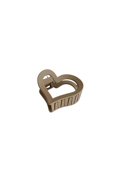 REDz Accessories Heart Hair Clip, Trendy Model, Brown