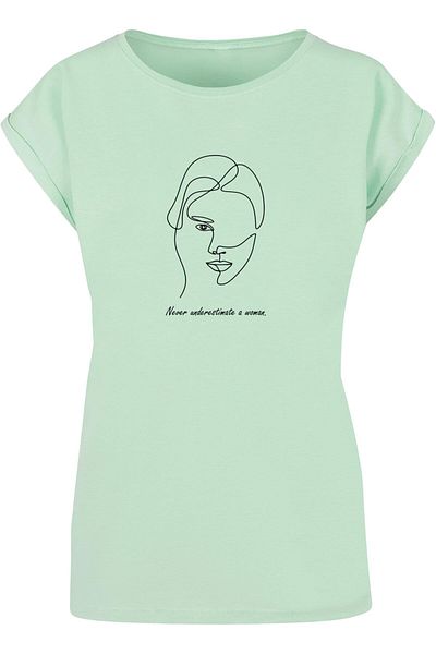 Merchcode Damen Ladies Wd - Woman Figure Extended Shoulder Tee