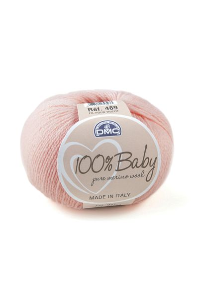 Dmc Wool yarn for knitting and crocheting 100% Baby Pure Merino Wool, 50g/225m, pale pink/41
