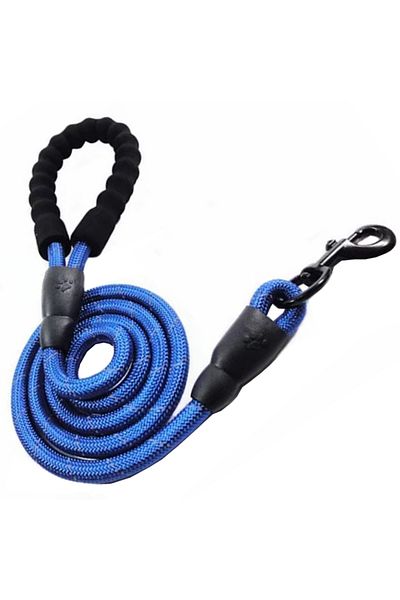 REDz Accessories Lesă Guardian, mâner din spumă moale, lungime 1,42 m, material textil durabil, albastru marin