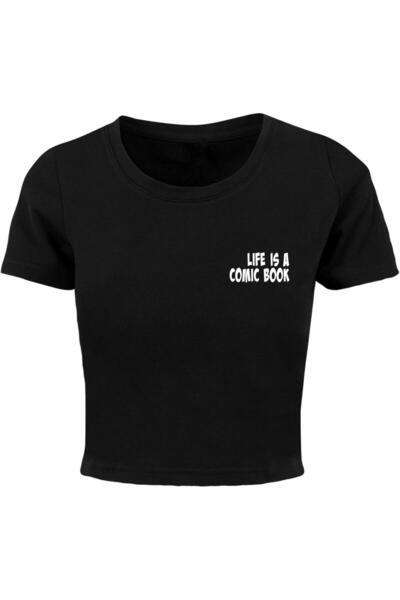 Merchcode Damen Ladies Happines Cropped Tee