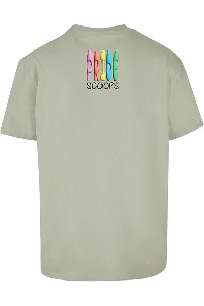 Merchcode Schweres, übergroßes T-Shirt mit Pride Scoops