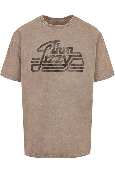 Merchcode Herren Thin Lizzy - Logo Rocker Acid Washed Oversized Tee