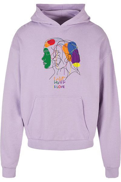 Merchcode Love Is Love Kapuzenpulli in Übergröße
