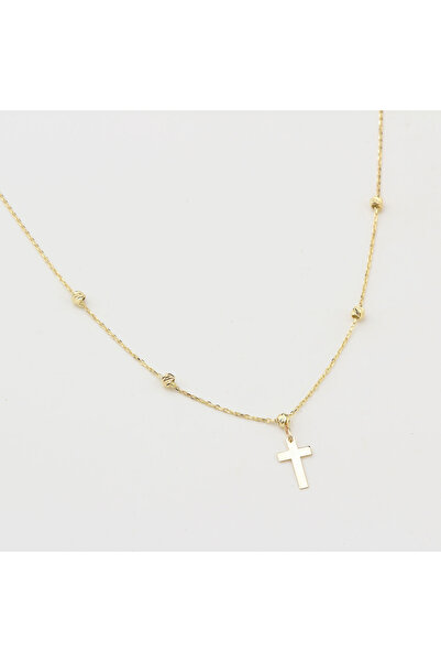 Glorria Altın Haç Kolye