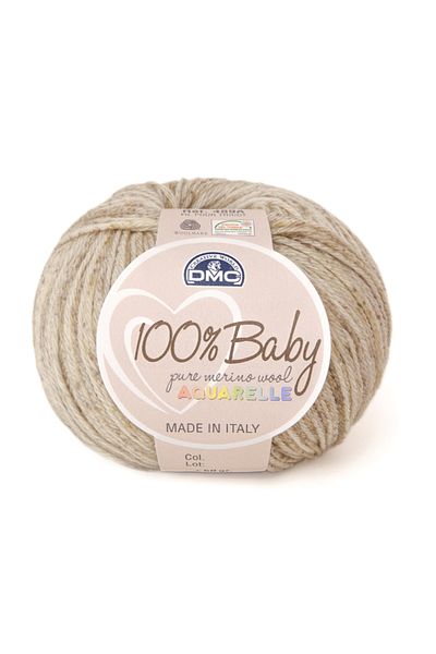Dmc Wool yarn for knitting and crocheting 100% Baby Aquarelle Pure Merino Wool, 50g/225m, 1330