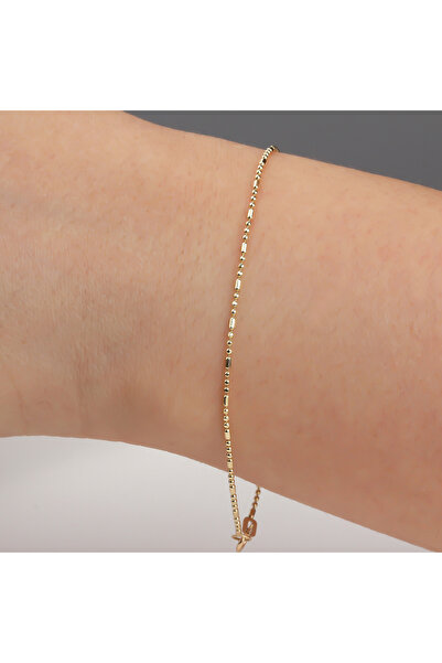 Glorria Altın 1 Mm Top Sosis Zincir Bileklik