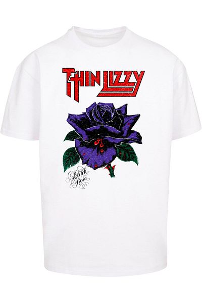 Merchcode Herren Thin Lizzy - Rose Color Heavy Oversize Tee