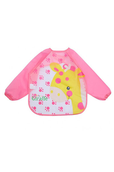 HANNA Waterproof bib with long sleeves - Giraffe